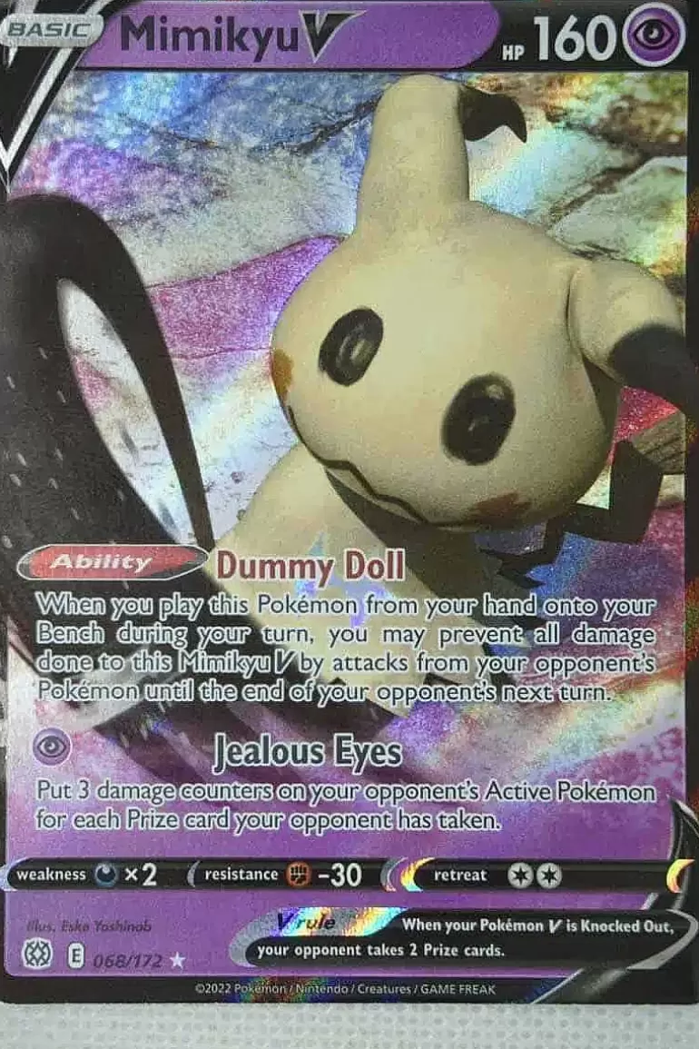 Pocket Monster Pokémon Kort-Mimikyu V 068/172