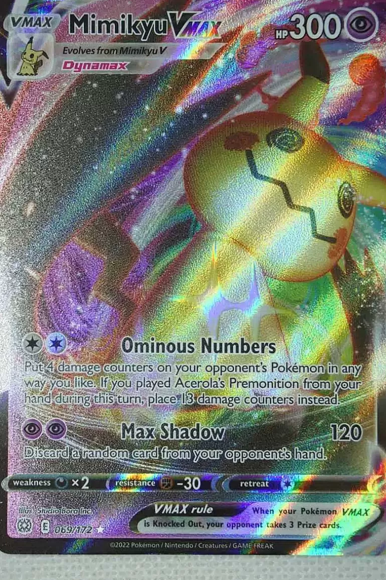 Pocket Monster Pokémon Kort-Mimikyu Vmax 69/172