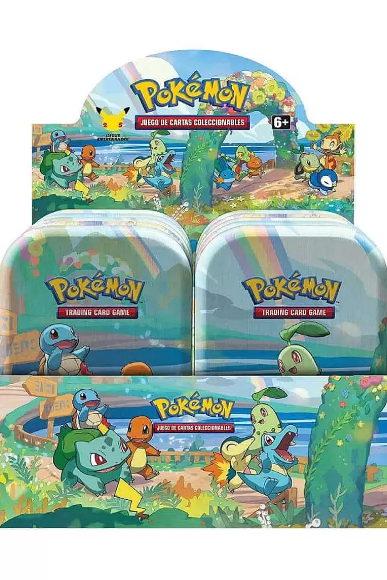 Pocket Monster Pokémon Kort-Mini Tin Fra Celebrations Med Turtwig, Chimchar Og Piplup