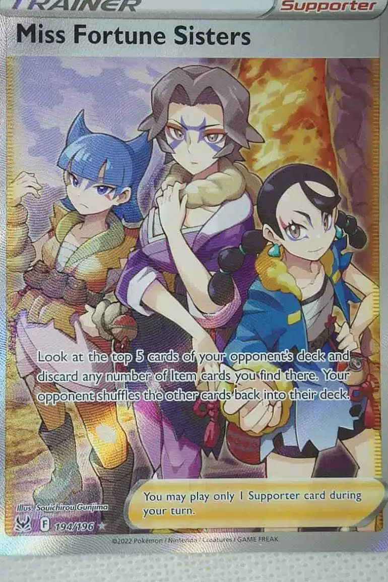 Pocket Monster Pokémon Kort-Miss Fortune Sisters 194/196 Full Art