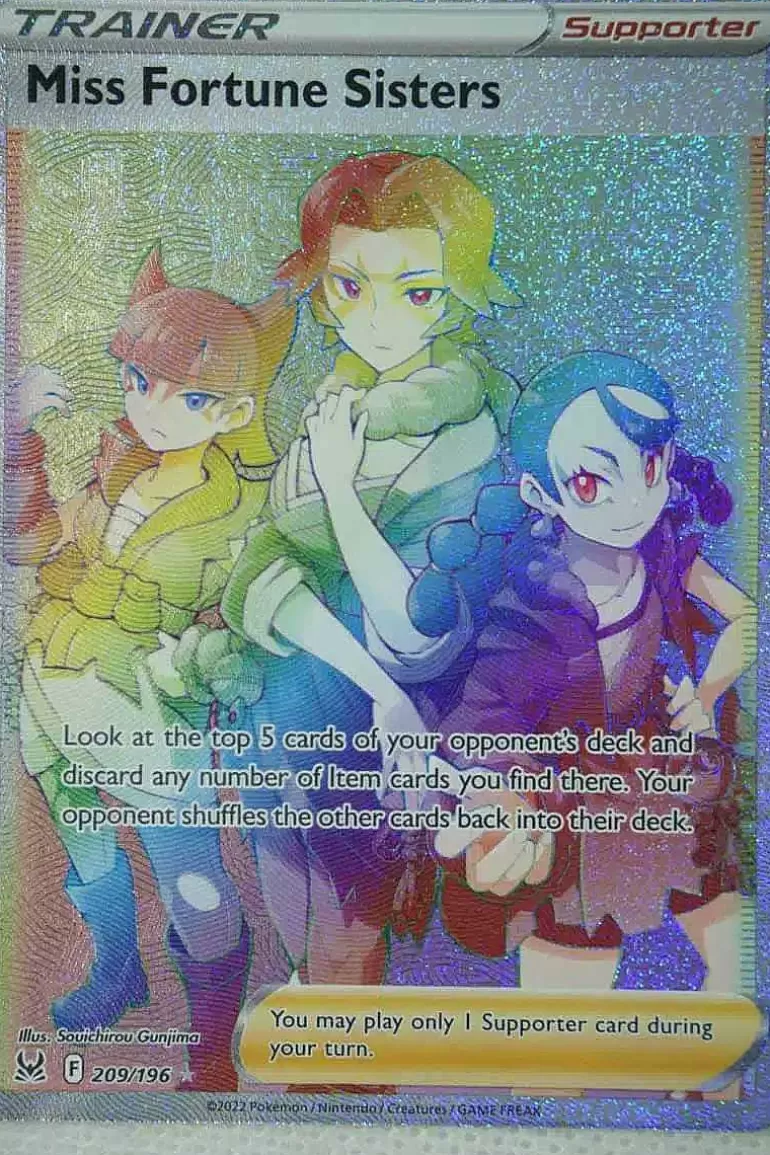 Pocket Monster Pokémon Kort-Miss Fortune Sisters 209/196 Hyper Rare
