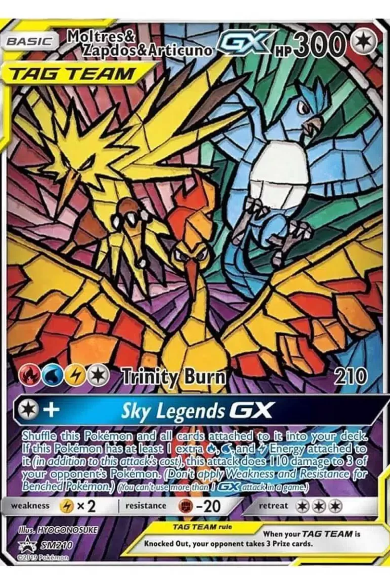 Pocket Monster Pokémon Kort-Moltres & Zapdos & Articuno Gx Sm210 Forseglet