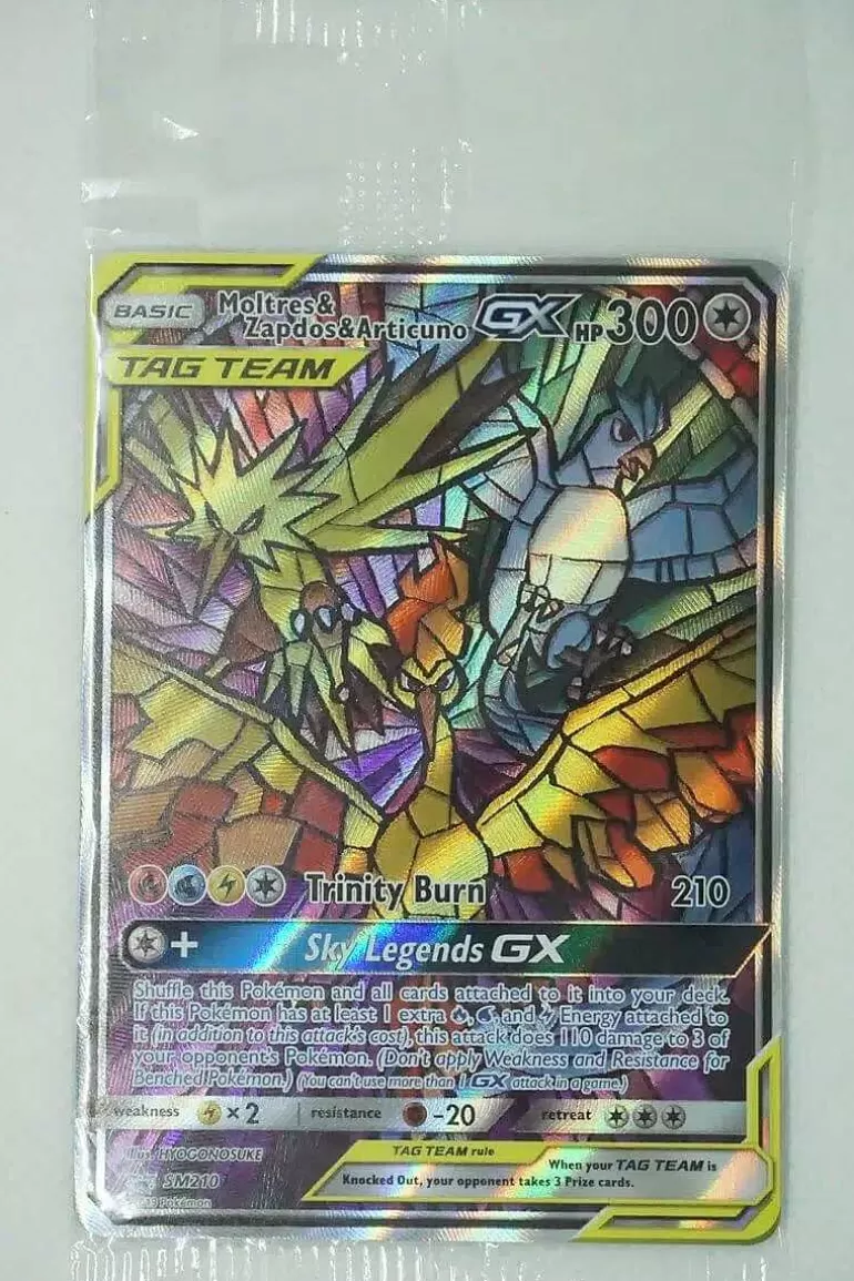 Pocket Monster Pokémon Kort-Moltres & Zapdos & Articuno Gx Sm210 Forseglet