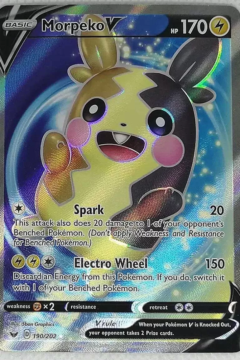 Pocket Monster Pokémon Kort-Morpeko V 190/202 Full Art