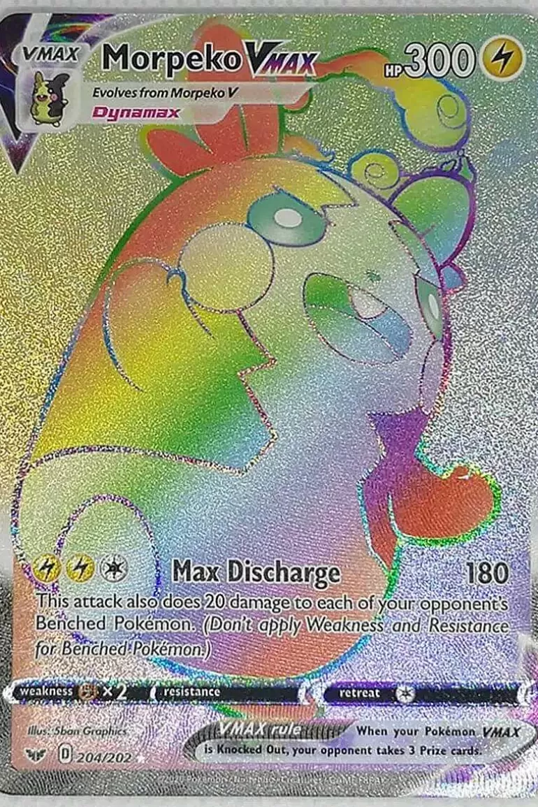 Pocket Monster Pokémon Kort-Morpeko Vmax 204/202 Hyper Rare