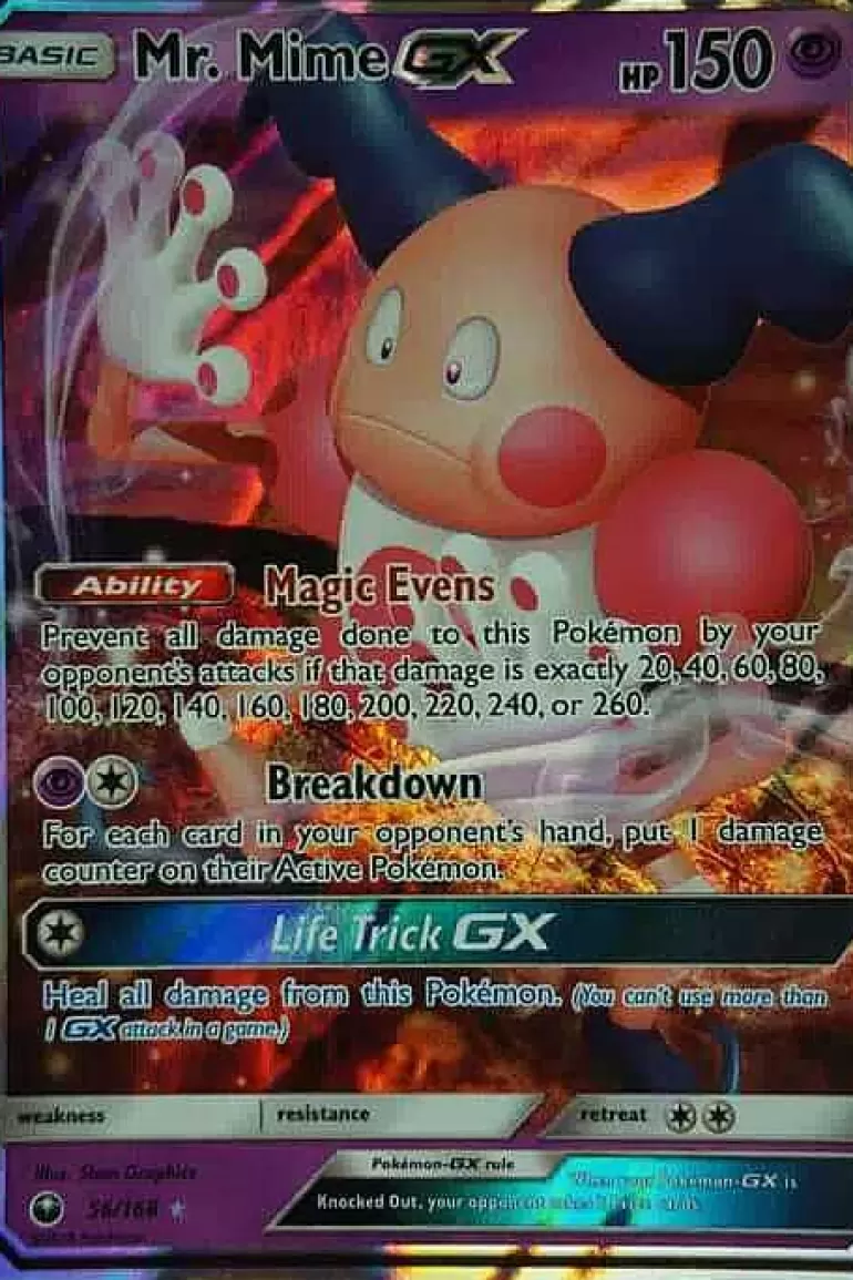 Pocket Monster Pokémon Kort-Mr. Mime Gx 56/168