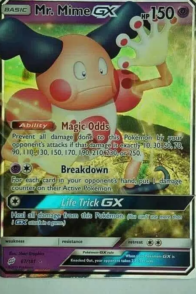 Pocket Monster Pokémon Kort-Mr. Mime Gx 67/181