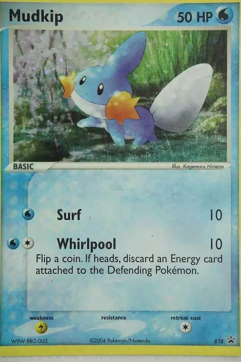 Pocket Monster Pokémon Kort-Mudkip 018 Holo Promo