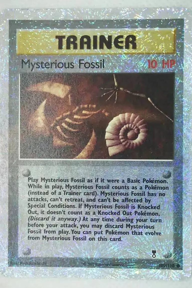 Pocket Monster Pokémon Kort-Mysterious Fossil 109/110 Special Holo Edition