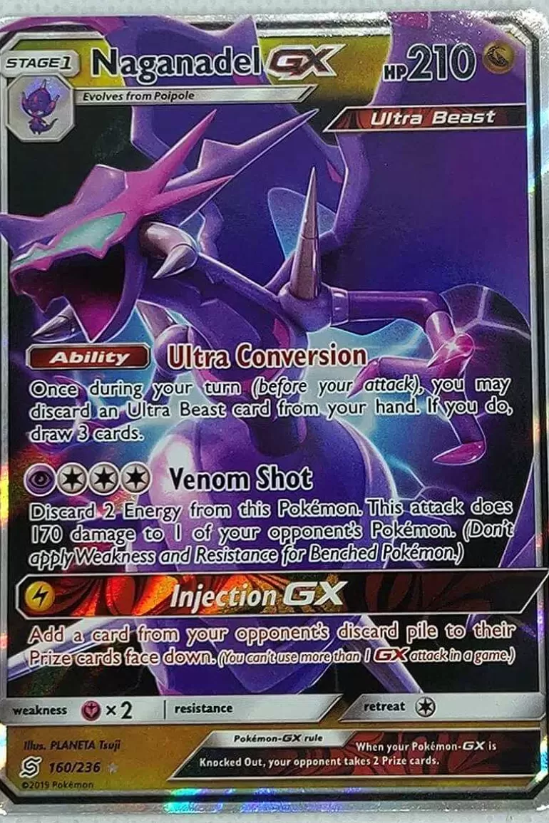 Pocket Monster Pokémon Kort-Naganadel Gx 160/236
