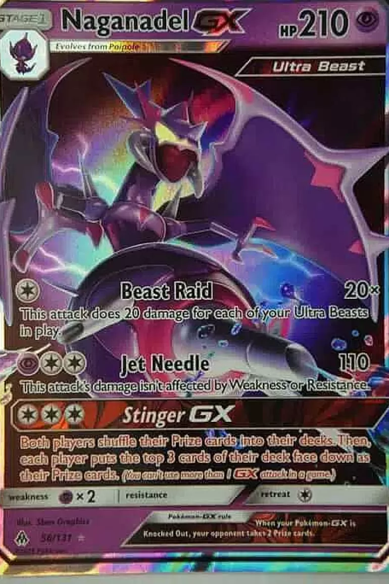 Pocket Monster Pokémon Kort-Naganadel Gx 56/131