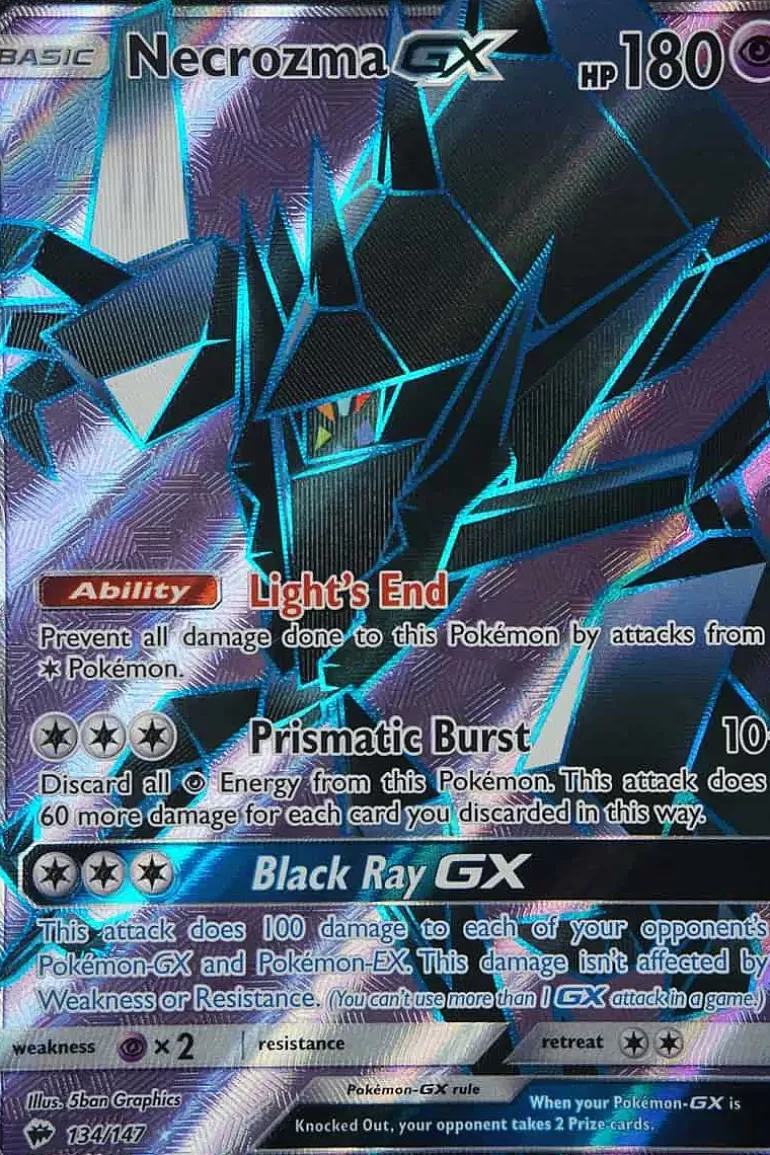 Pocket Monster Pokémon Kort-Necrozma Gx 134/147 Full Art