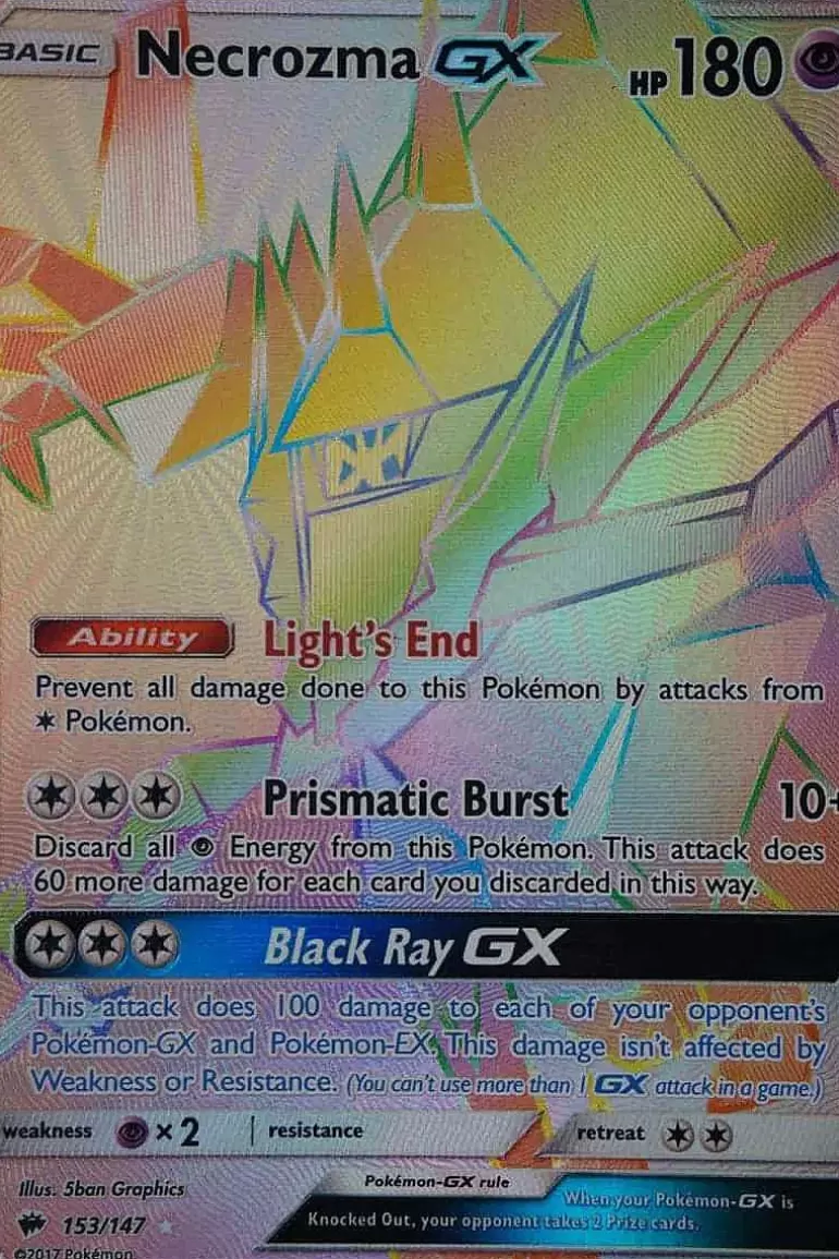 Pocket Monster Pokémon Kort-Necrozma Gx 153/147 Hyper Rare