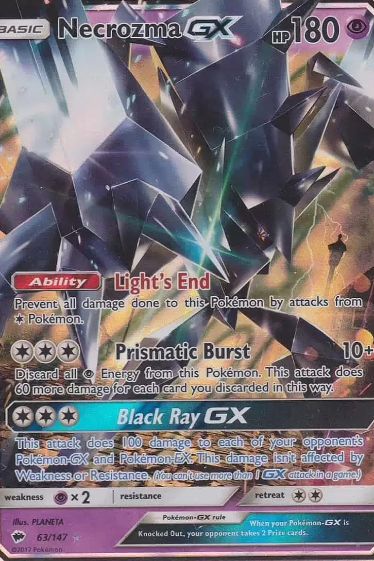 Pocket Monster Pokémon Kort-Necrozma Gx 63/147
