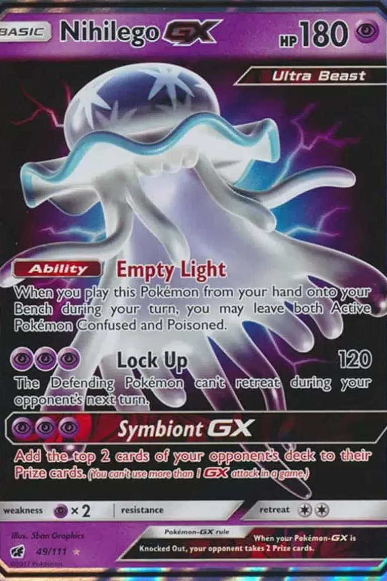 Pocket Monster Pokémon Kort-Nihilego Gx 49/111