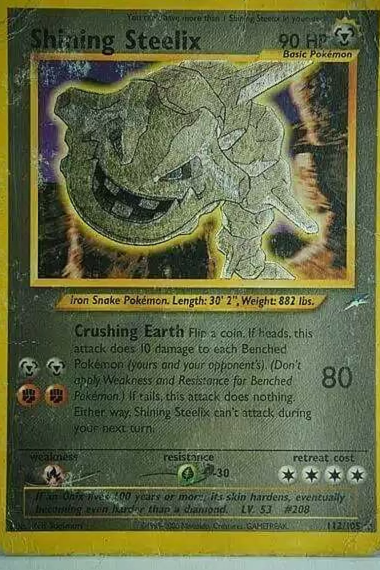 Pocket Monster Pokémon Kort-Obs: Slidt: Shining Steelix (Triple Star) 112/105