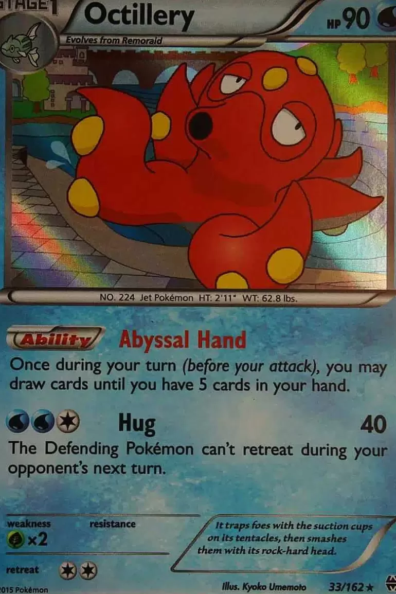Pocket Monster Pokémon Kort-Octillery 33/162 Holo Rare