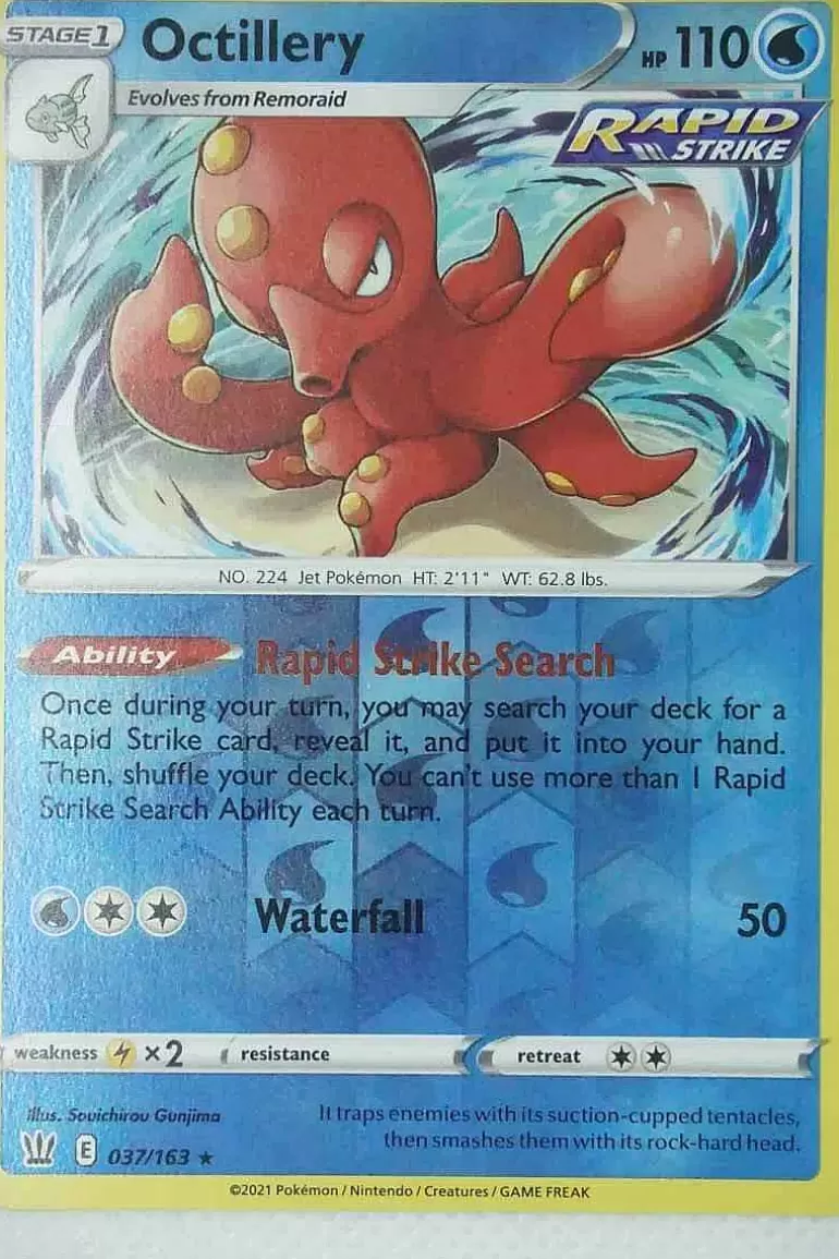 Pocket Monster Pokémon Kort-Octillery 37/163 Rare Reverse Holo