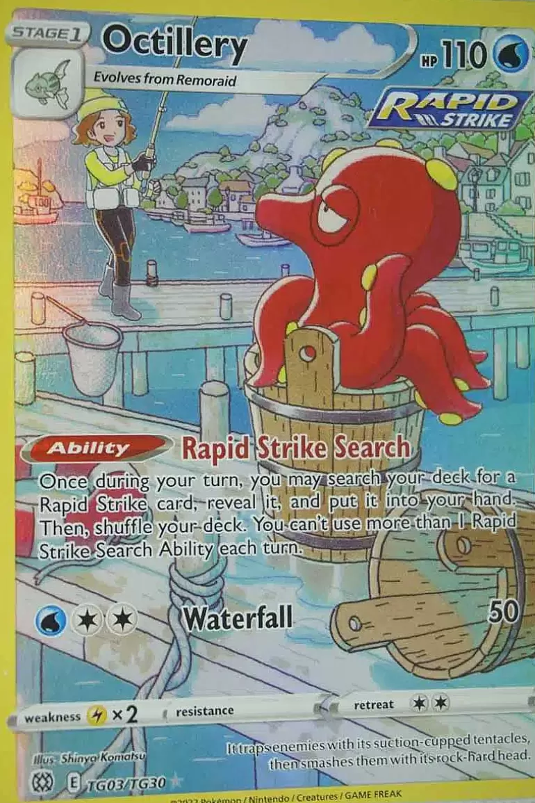 Pocket Monster Pokémon Kort-Octillery Tg03/Tg30 Holo Rare