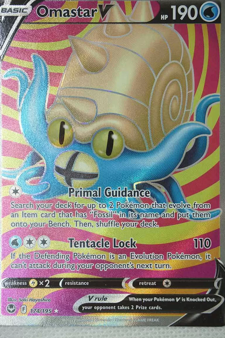 Pocket Monster Pokémon Kort-Omastar V 174/195 Full Art