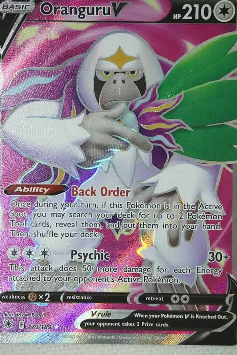 Pocket Monster Pokémon Kort-Oranguru V 179/189 Full Art