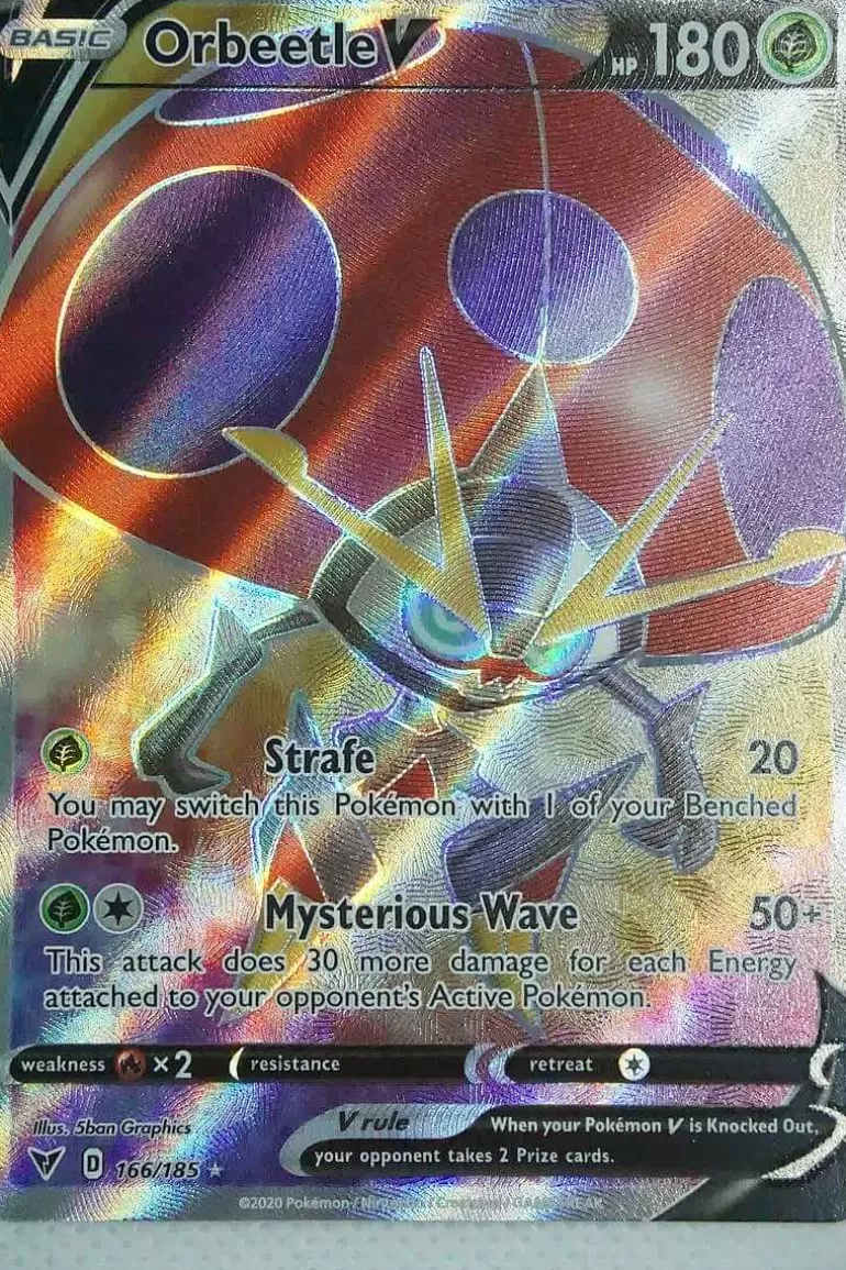 Pocket Monster Pokémon Kort-Orbeetle V 166/185 Full Art