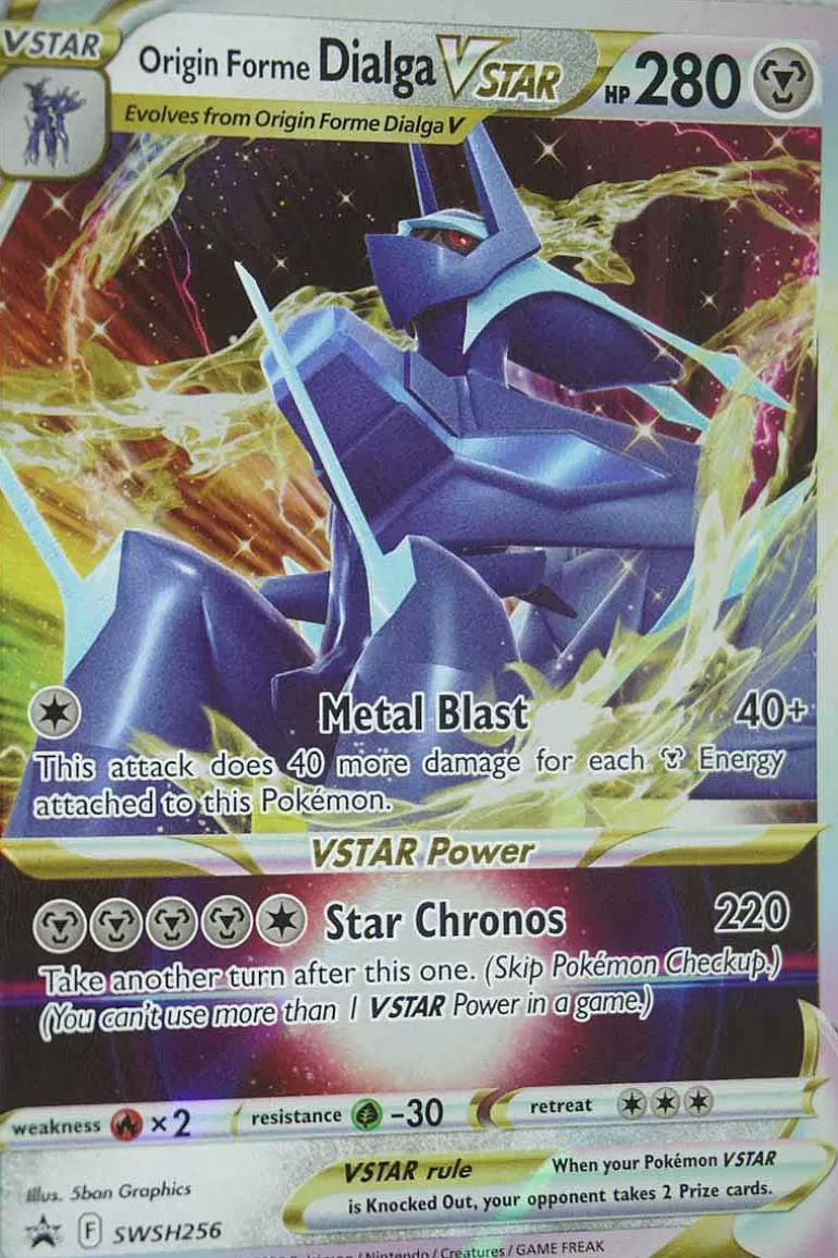Pocket Monster Pokémon Kort-Origin Forme Dialga Vstar Swsh256 Full Art Stor