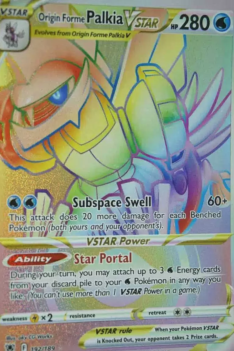 Pocket Monster Pokémon Kort-Origin Forme Palkia Vstar 192/189 Hyper Rare