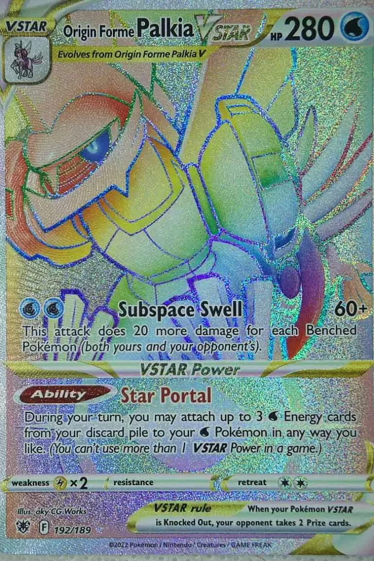 Pocket Monster Pokémon Kort-Origin Forme Palkia Vstar 192/189 Hyper Rare