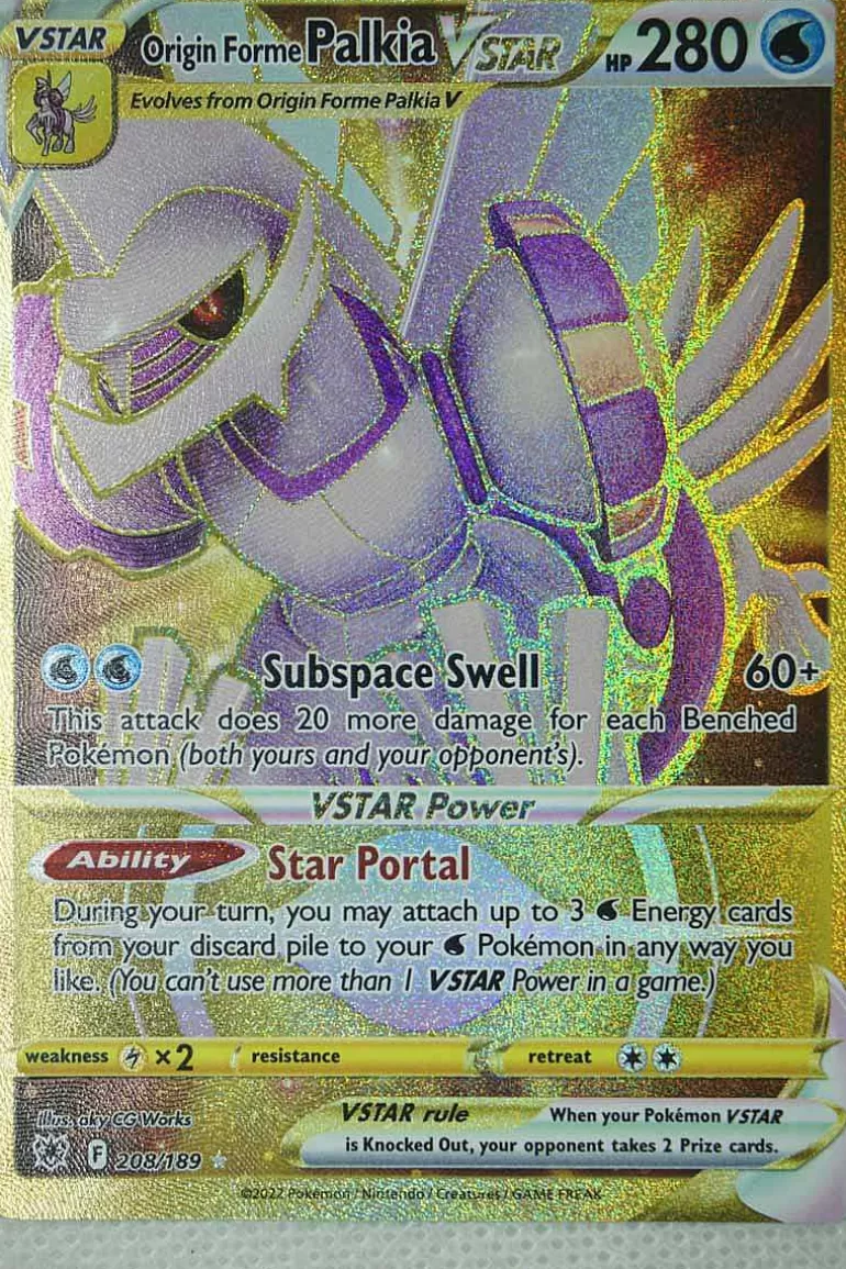 Pocket Monster Pokémon Kort-Origin Forme Palkia Vstar 208/189 Secret Rare