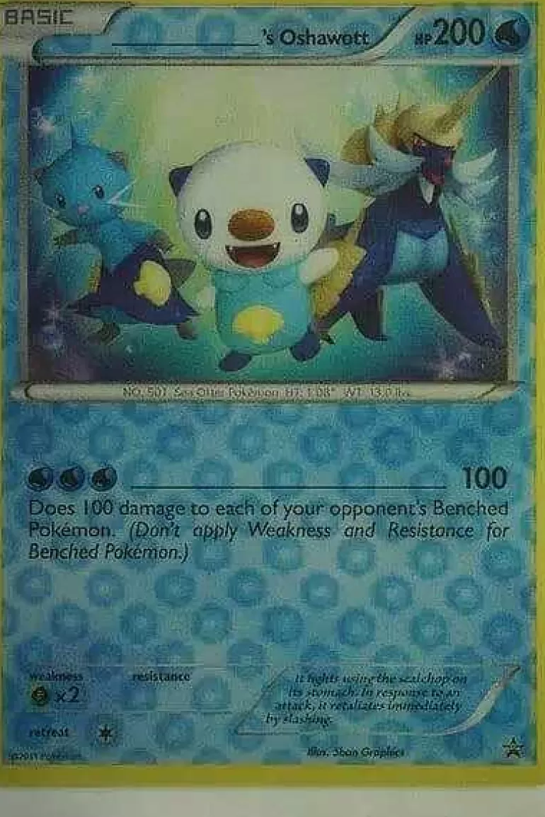 Pocket Monster Pokémon Kort-Oshawott 3D Black & White Stor