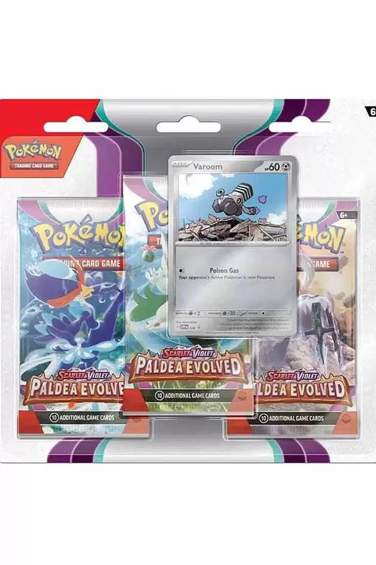 Pocket Monster Pokémon Kort-Paldea Evolved Blisterpakke Med Varoom Og 3 Boosterpakker
