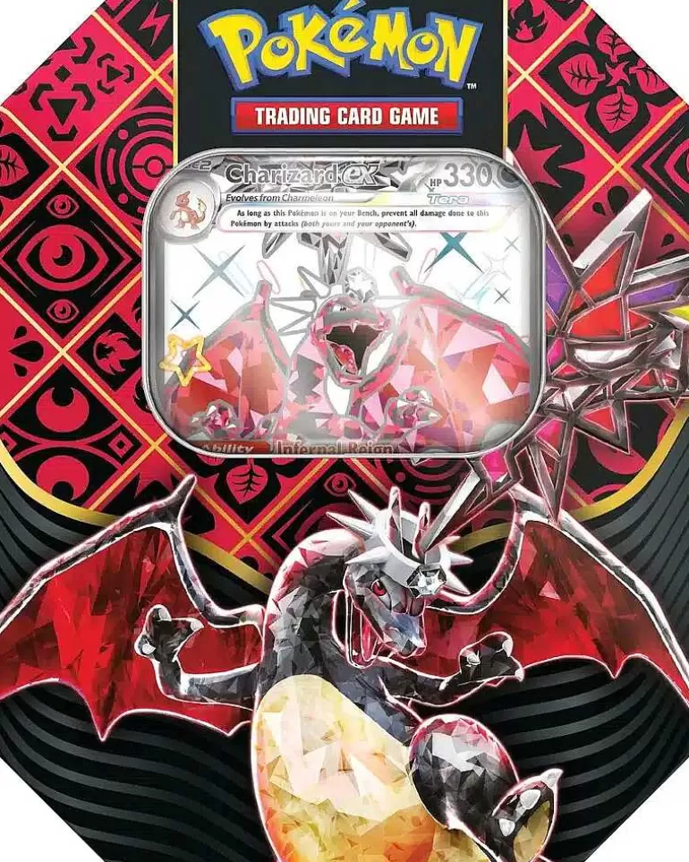 Pocket Monster Pokémon Kort-Paldean Fates Tin Med 4 Boosters Scarlet & Violet