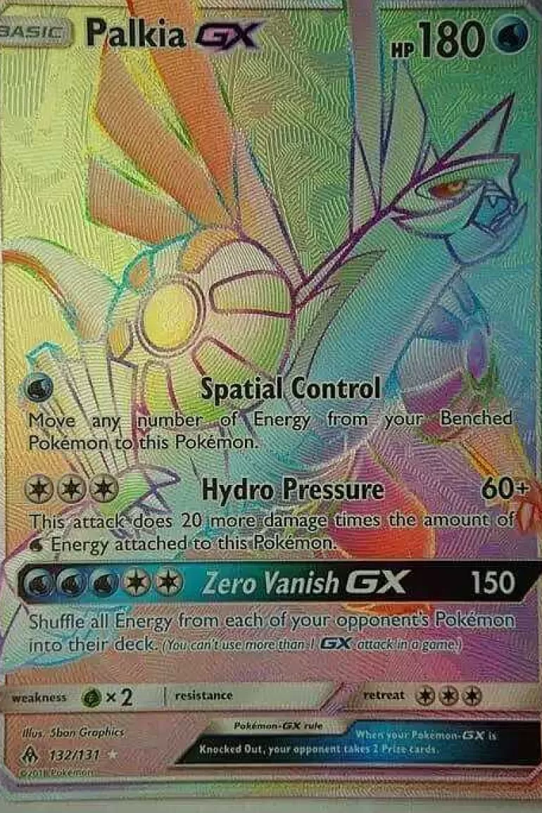 Pocket Monster Pokémon Kort-Palkia Gx 132/131 Hyper Rare