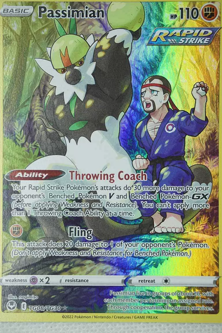 Pocket Monster Pokémon Kort-Passimian Tg08/Tg30 Holo Rare