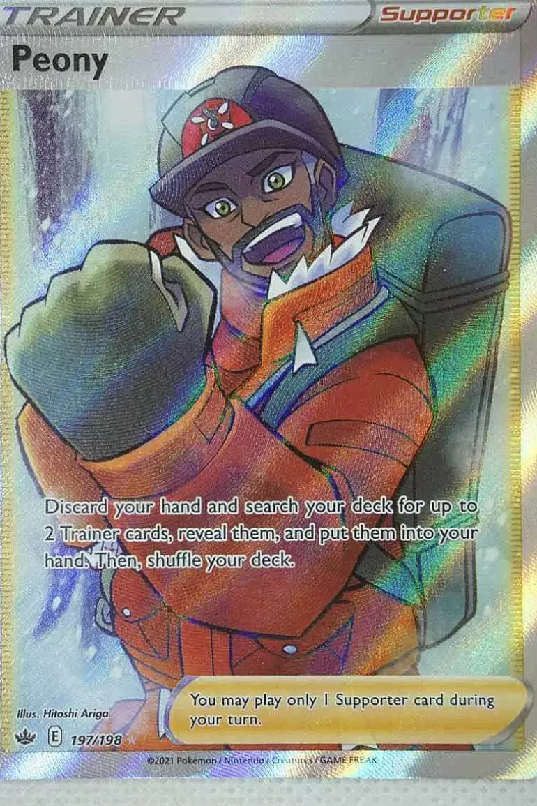 Pocket Monster Pokémon Kort-Peony 197/198 Full Art