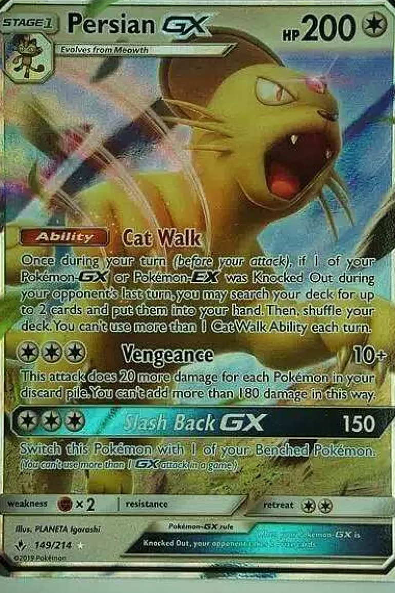 Pocket Monster Pokémon Kort-Persian Gx 149/214