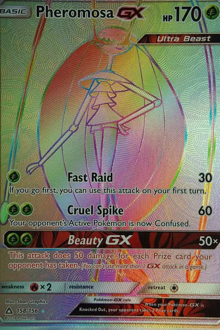 Pocket Monster Pokémon Kort-Pheromosa Gx 158/156 Hyper Rare