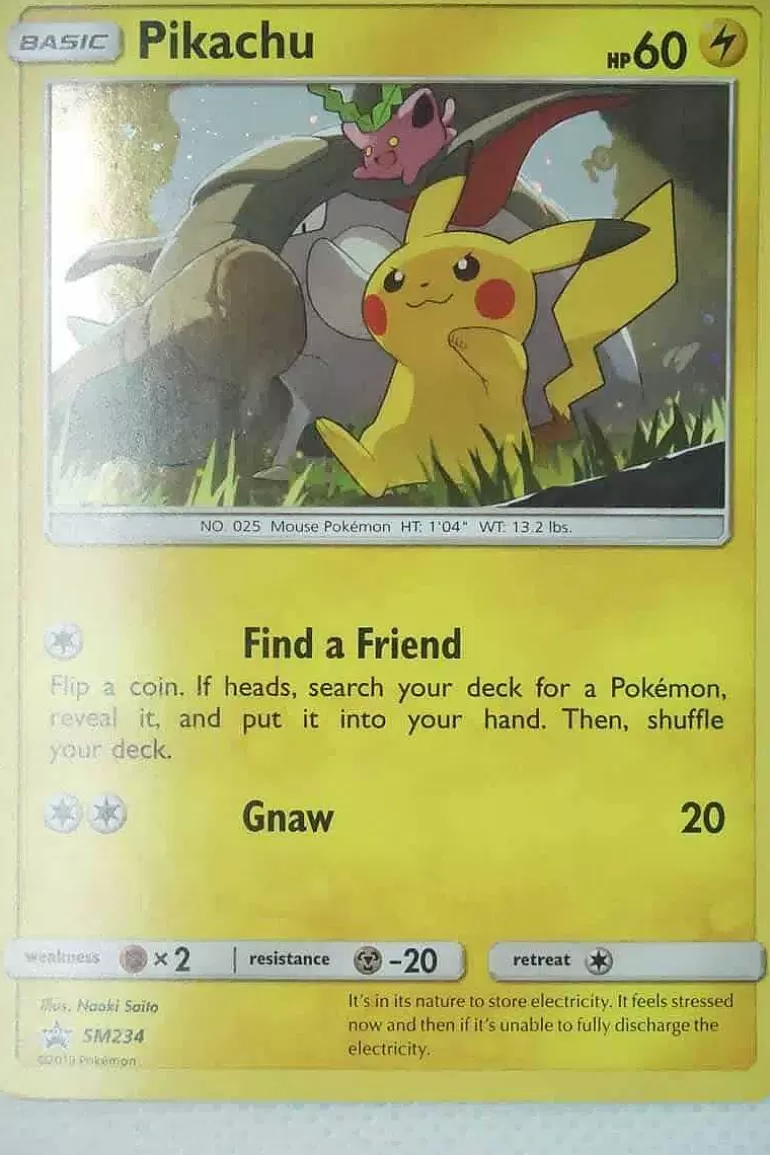 Pocket Monster Pokémon Kort-Pikachu Sm234 Holo Promo