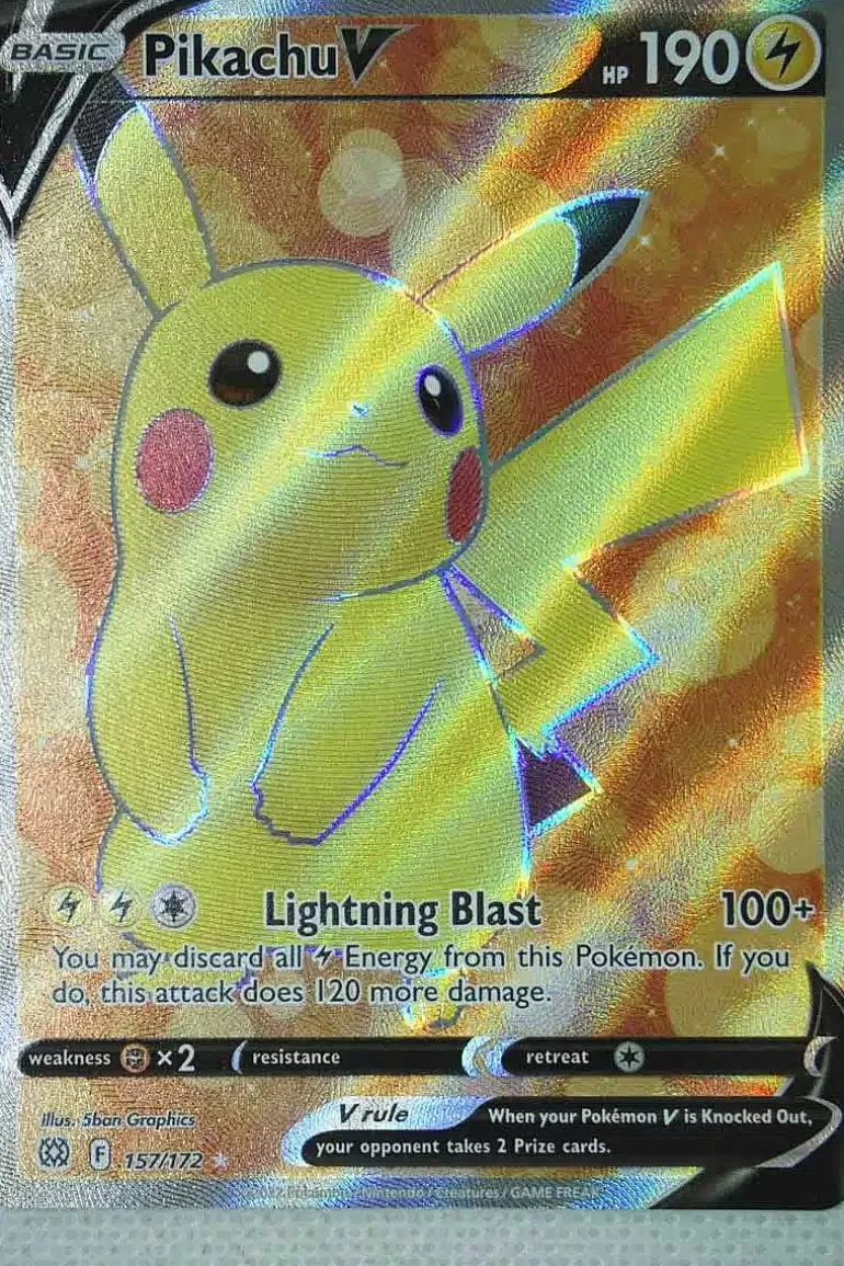 Pocket Monster Pokémon Kort-Pikachu V 157/172 Full Art