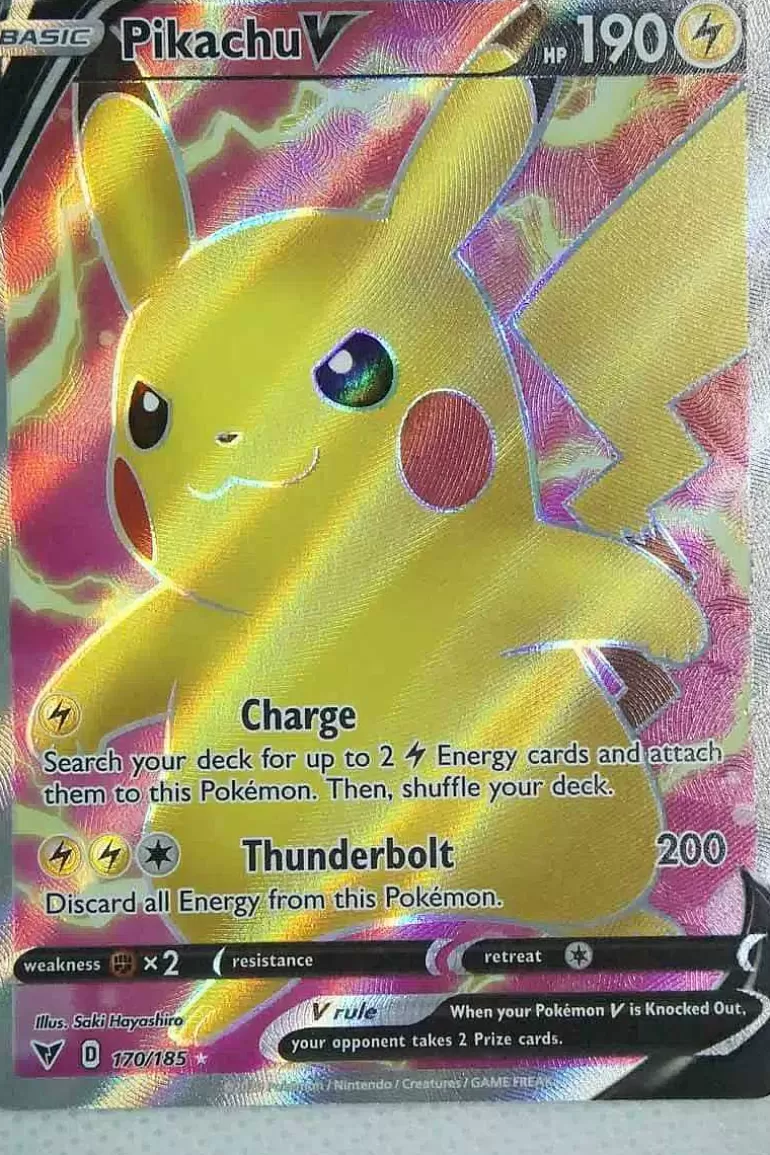 Pocket Monster Pokémon Kort-Pikachu V 170/185 Full Art