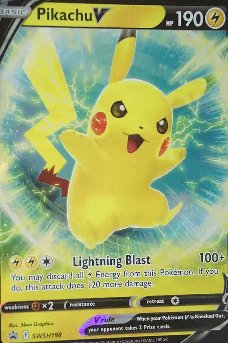 Pocket Monster Pokémon Kort-Pikachu V Swsh198