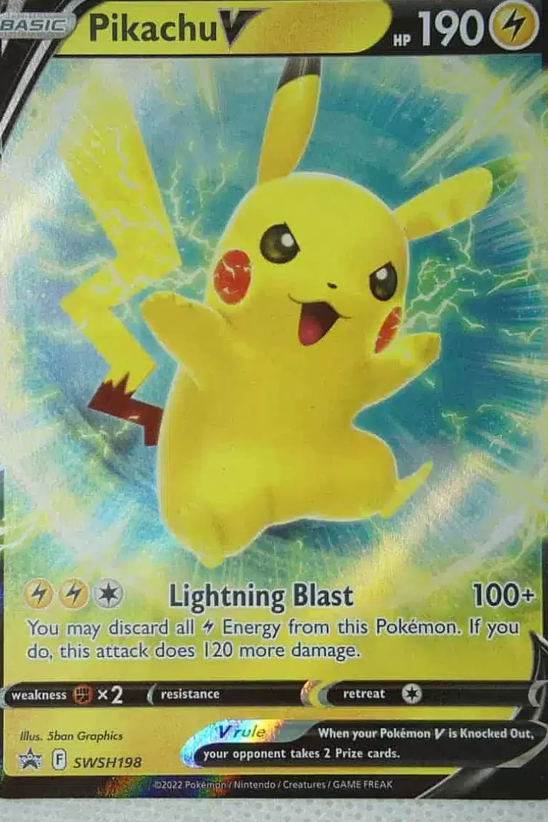 Pocket Monster Pokémon Kort-Pikachu V Swsh198