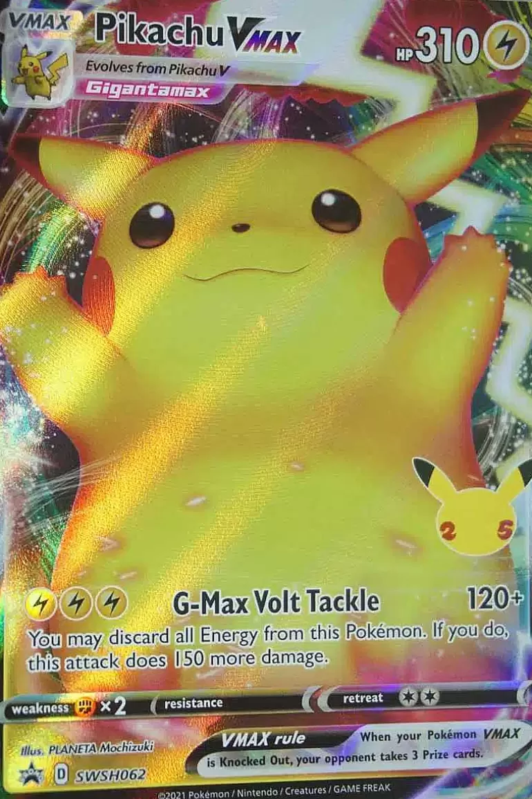 Pocket Monster Pokémon Kort-Pikachu Vmax Swsh062