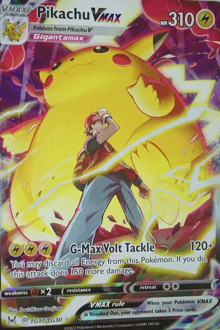 Pocket Monster Pokémon Kort-Pikachu Vmax Tg17/Tg30