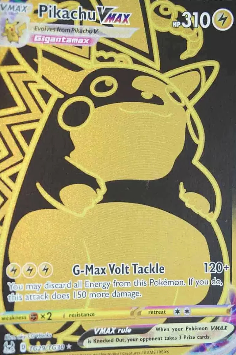 Pocket Monster Pokémon Kort-Pikachu Vmax Tg29/Tg30 Secret Rare