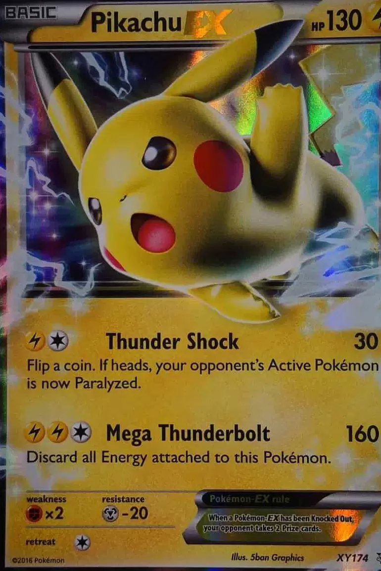 Pocket Monster Pokémon Kort-Pikachu-Ex Xy174