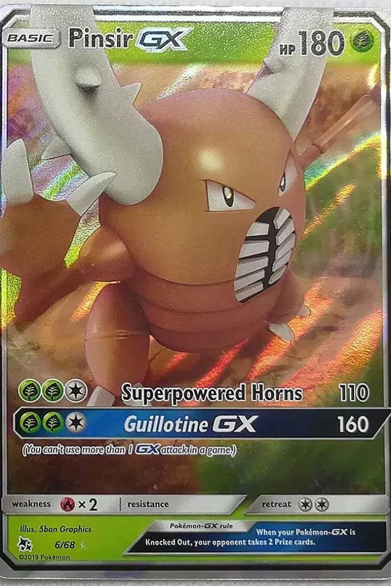 Pocket Monster Pokémon Kort-Pinsir Gx 6/68