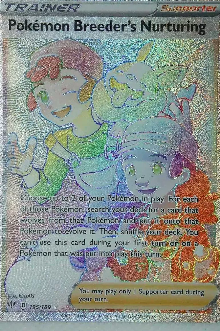 Pocket Monster Pokémon Kort-Pokemon Breeder'S Nurturing 195/189 Hyper Rare