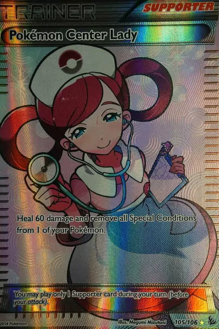 Pocket Monster Pokémon Kort-Pokemon Center Lady 105/106 Full Art